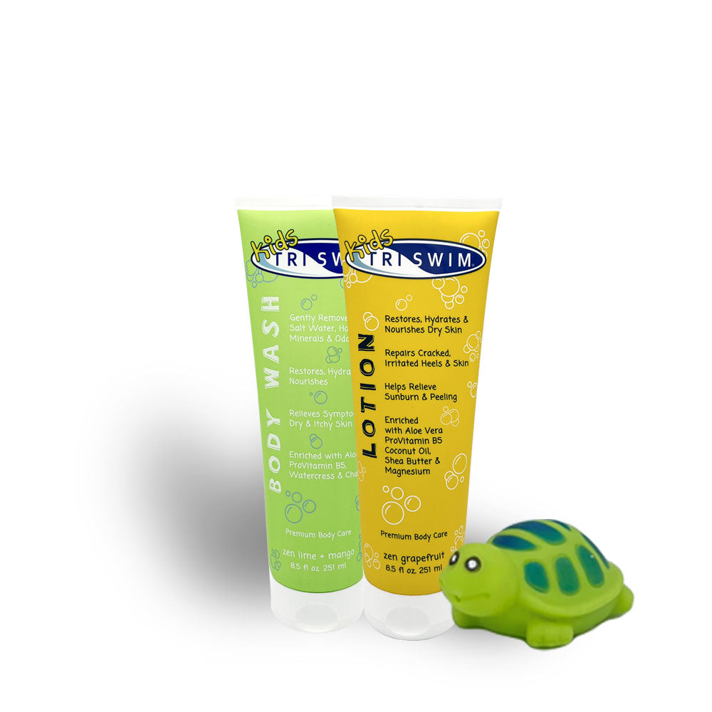 TRISWIM Kids makes premium chlorine-removing body care for the little swimmers in your life.